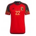 Cheap Belgium Charles De Ketelaere #22 Home Football Shirt World Cup 2022 Short Sleeve